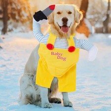 Funny Pet Cosplay Clothes with Knife Cowboy Hat Suit Dog Puppy Out Cat Costume