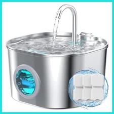 Cat Water Fountain Stainless Steel: Pet Fountains for Cats/Dog Indoor Automat...