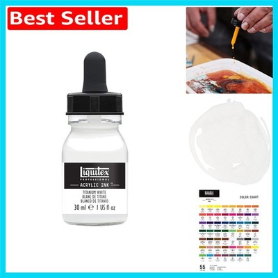 Superior 30 ml Titanweiß Acryltinte - Ideal für Kalligraphie und Airbrush