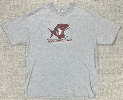Vintage Florida State Seminoles Shirt Mens XL Gray Feeding Time Food Chain 90s