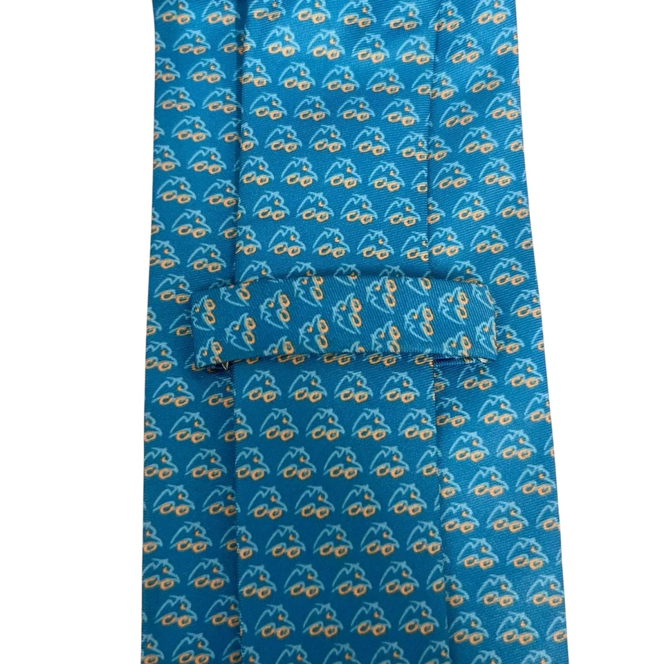 Pineda Covalin Mens Tie El Aguila Seguros Para Autos Turquoise Blue 3 1/8" x 58" - Image 4 of 4