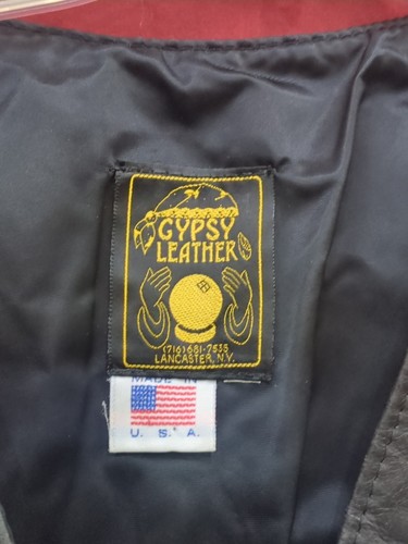 Gypsy Leather women's vest Leather Rose Inlay. Fringe. Fast Shipping πΊπ² - Picture 2 of 9