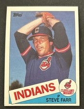 1985 Topps Steve Farr Baseball Rookie Card (RC) #664 Indians Pitcher VG O/C. rookie card picture