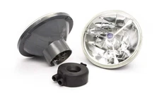 RACING POWER CO-PACKAGED 7in Tri-Bar Headlight w/H4 Bulb R7405