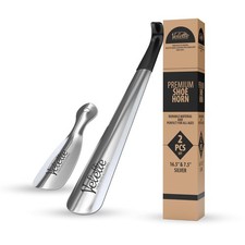 2Pack Metal Shoe Horn Long Handle 16.5" Extra Long Shoe Horn for Seniors
