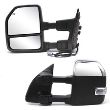 Towing Mirrors for Ford F250 F350 F450 F550 Power Heated Signal Auxiliary Chrome