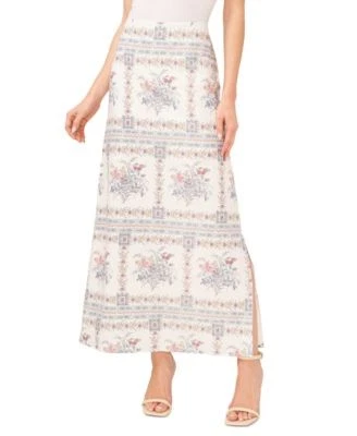 CeCe Womens Floral-Print A-Line Ma Egret 10 197123621349 10 RT $119.0