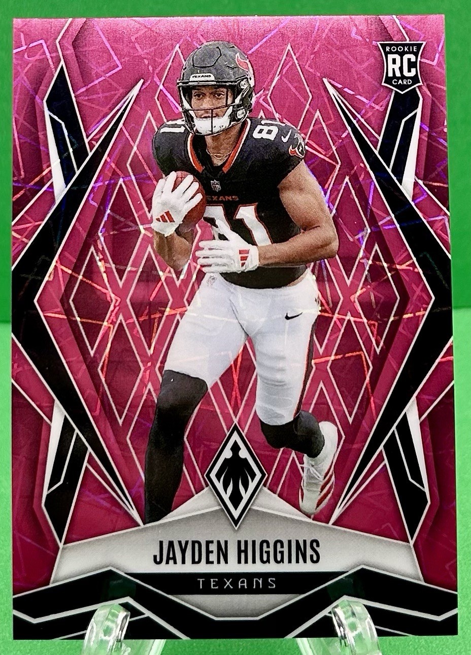 2025 Panini Phoenix - Rookies Jayden Higgins #180 Pink Lazer /149 (RC)
