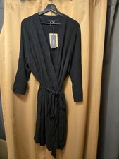 Vera Mosa Curve Black Wrap Dress With Belt Size 18