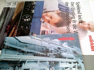 Konvolt:  7 diverse Märklin Modellbau Kataloge und Broschüren - diverse Jahrgäng