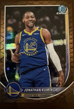 Topps 2025-26 Bowman Chrome Jonathan Kuminga BCV-191 Reptilian Refractor
