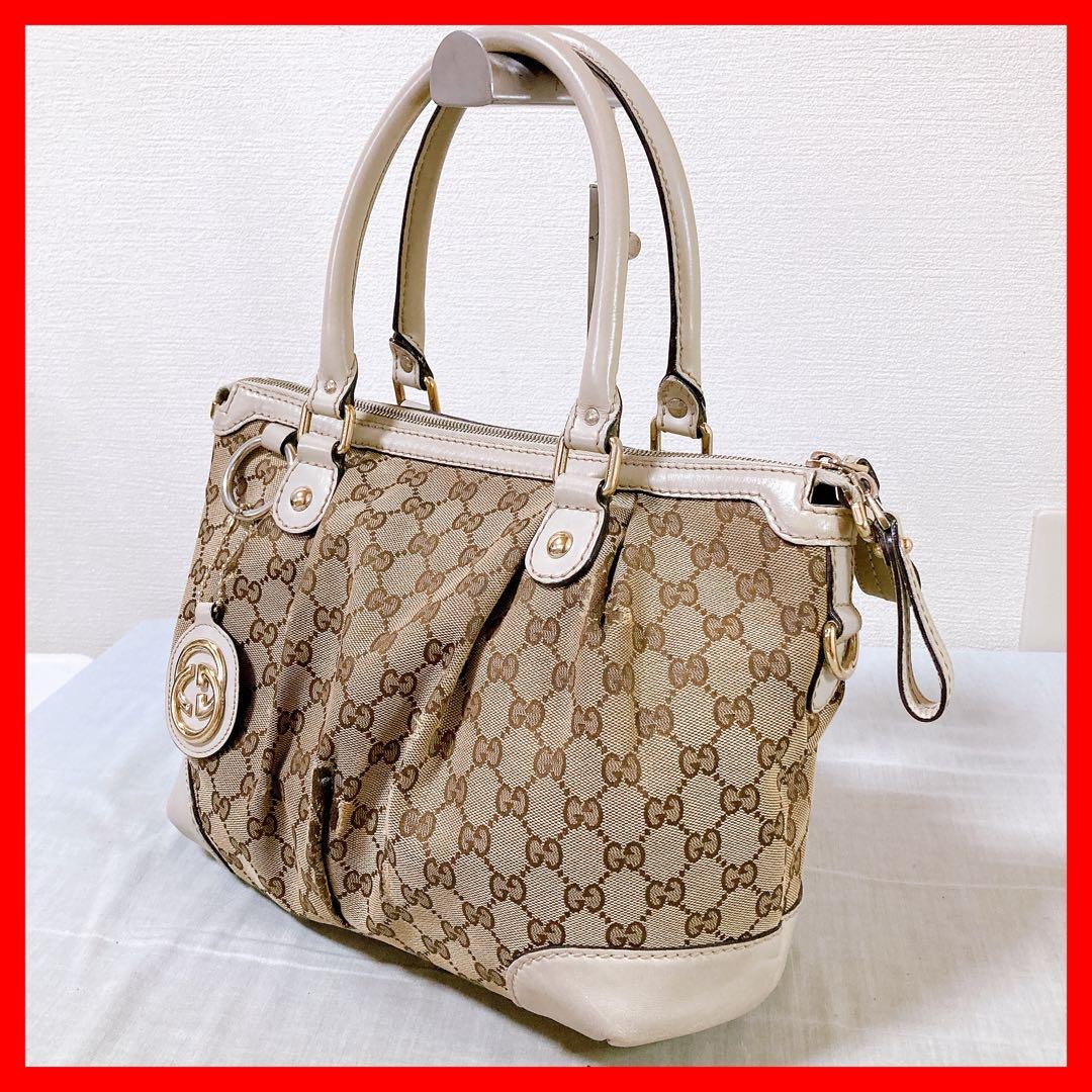 Gucci GG Supreme canvas shoulder bag imported from Japan