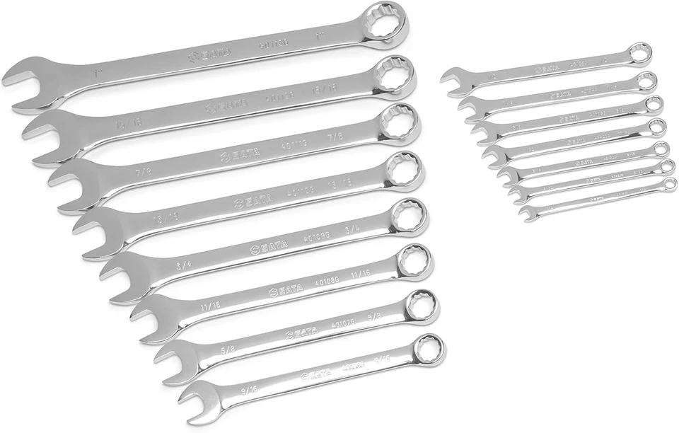 SATA 15 Piece 12 Point Combination Wrench Set | SAE sizes 1/4" - 1" | Off... - Image 2 of 4