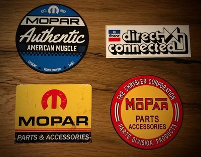 4er Mopar Aufkleber Set Old School USA V8 Muscle Car Tuning V8 #074/075/217/218