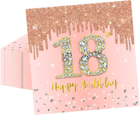 Popoyu 20 StüCk RoséGold Papier Party Servietten Tischdeko 18. Geburtstagsdeko S
