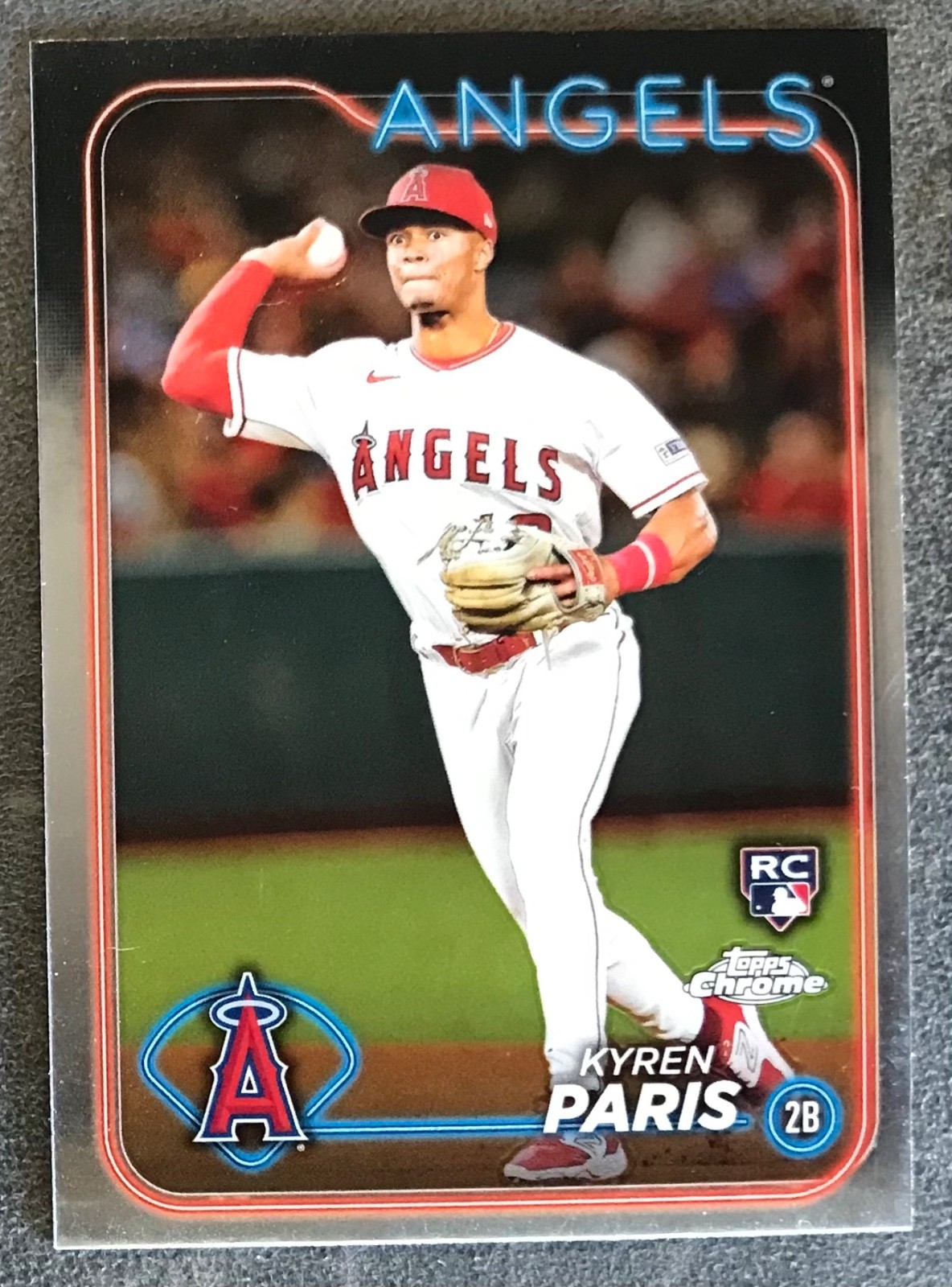2024 Topps Chrome Kyren Paris Anahiem Angels Base Refractor Rookie Card #151