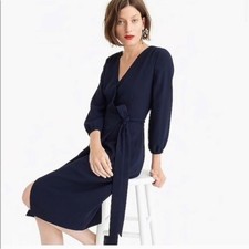 J Crew Navy Wrap Dress
