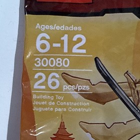 LEGO NINJAGO~26 PC WHITE NINJA ZANE~GOLDEN GLIDER~SPINJITZU~POLYBAG 30080~NIP