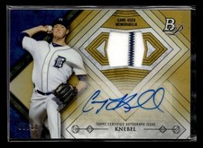 2014 Bowman Platinum Corey Knebel Jersey Relic Auto Gold Refractor /50 UX4560