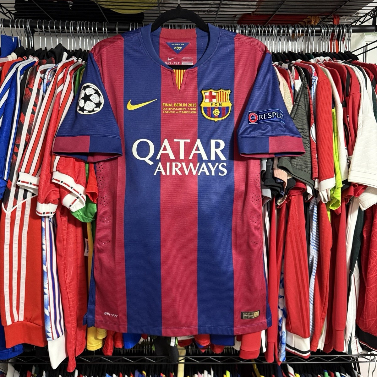 【正規品】FC Barcelona ユニフォーム 2014〜2015 Nike FC Barcelona 2014 2015 Home Authentic Jersey Champions