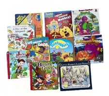 Bundle Lot Children Wubbzy Barney Baby Bop Clifford Teletubbies 21 Books Vtg