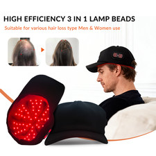 660nm Red 850nm Infrared LED Hair Growth Cap Light Therapy Hat for Regrowth New