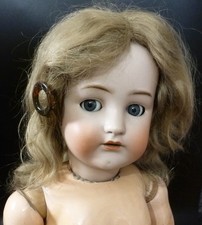 13" / 33cm MOHAIRPER&Uuml;CKE F&Uuml;R ANTIKE PUPPE, ORIGINAL ALTE PUPPENPER&Uuml;CKE um 1900