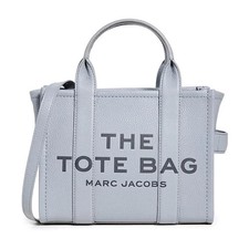 Marc Jacobs Women's The Small Tote, WOLF GREY, Blue, Graphic, BOX 17 UPC# 1913
