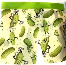 Dill Pickle Mens Boxer Briefs Sockopath Pickle Chips Size Large NEW