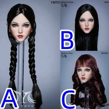 YMTOYS 1/6 YMT058 Cool Girl Head Sculpt Model 12in Action Figures