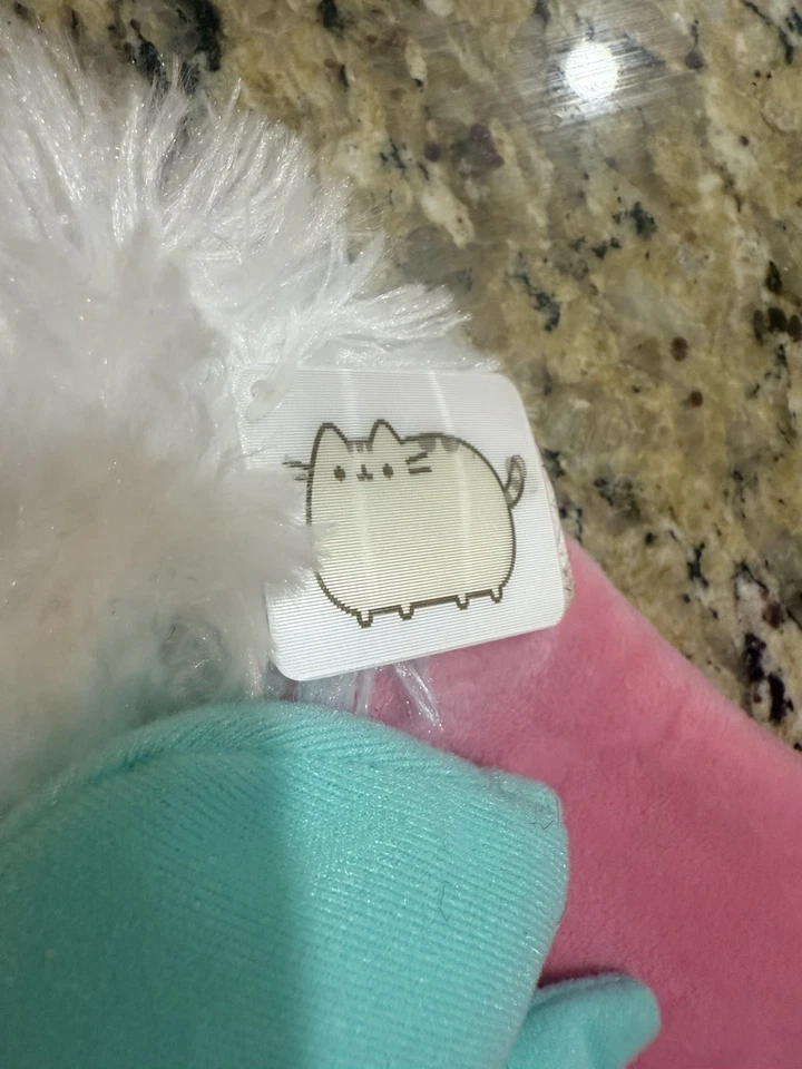 Kawaii Pusheen Christmas Stocking Plush 14”X11" Pink and White w/ Bow NWT - Image 2 of 4