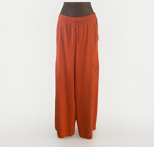 Athleta XL Orange Retroterry High Rise Wide Leg Cargo Pant Yoga AthleticCore