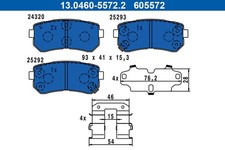 ATE Bremsbelagsatz Scheibenbremse 13.0460-5572.2 für HYUNDAI TUCSON TL TLE SUV 7