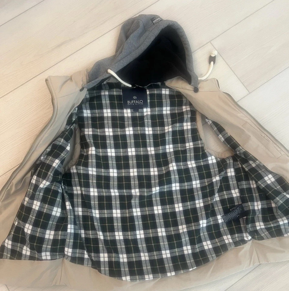 Buffalo David Bitton Vest Large Plaid Hooded - Image 3 of 4