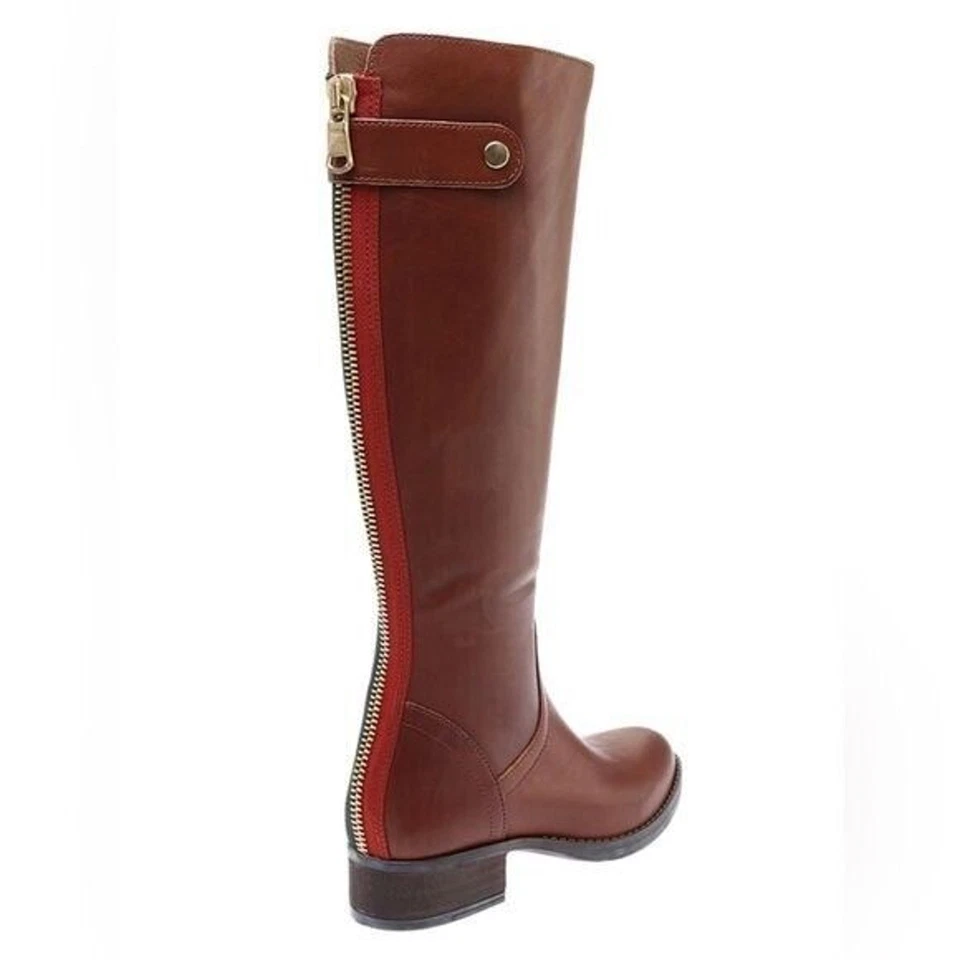 Nuevo Botín De Montar Steve Madden Cognac Marrón Con Cremallera Talla 6W - Imagen 3 de 4