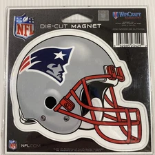 New England Patriots NFL Die Cut Magnet Helmet By Wincraft 5x4 Inches FREE SHIP