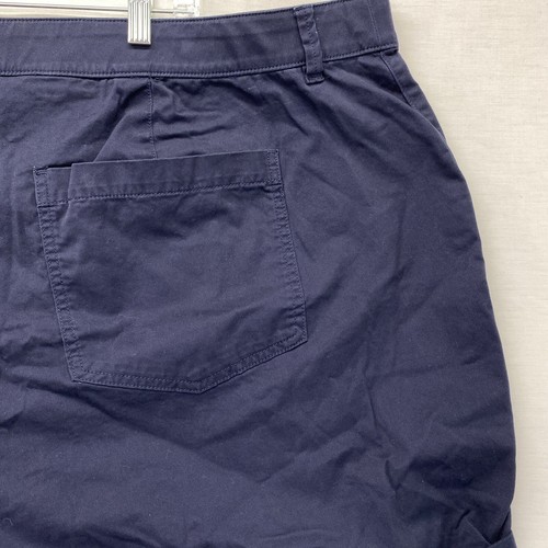 Lane Bryant Women's Size 26 Chino Shorts navy blue Regular Cotton Blend - Picture 6 of 7
