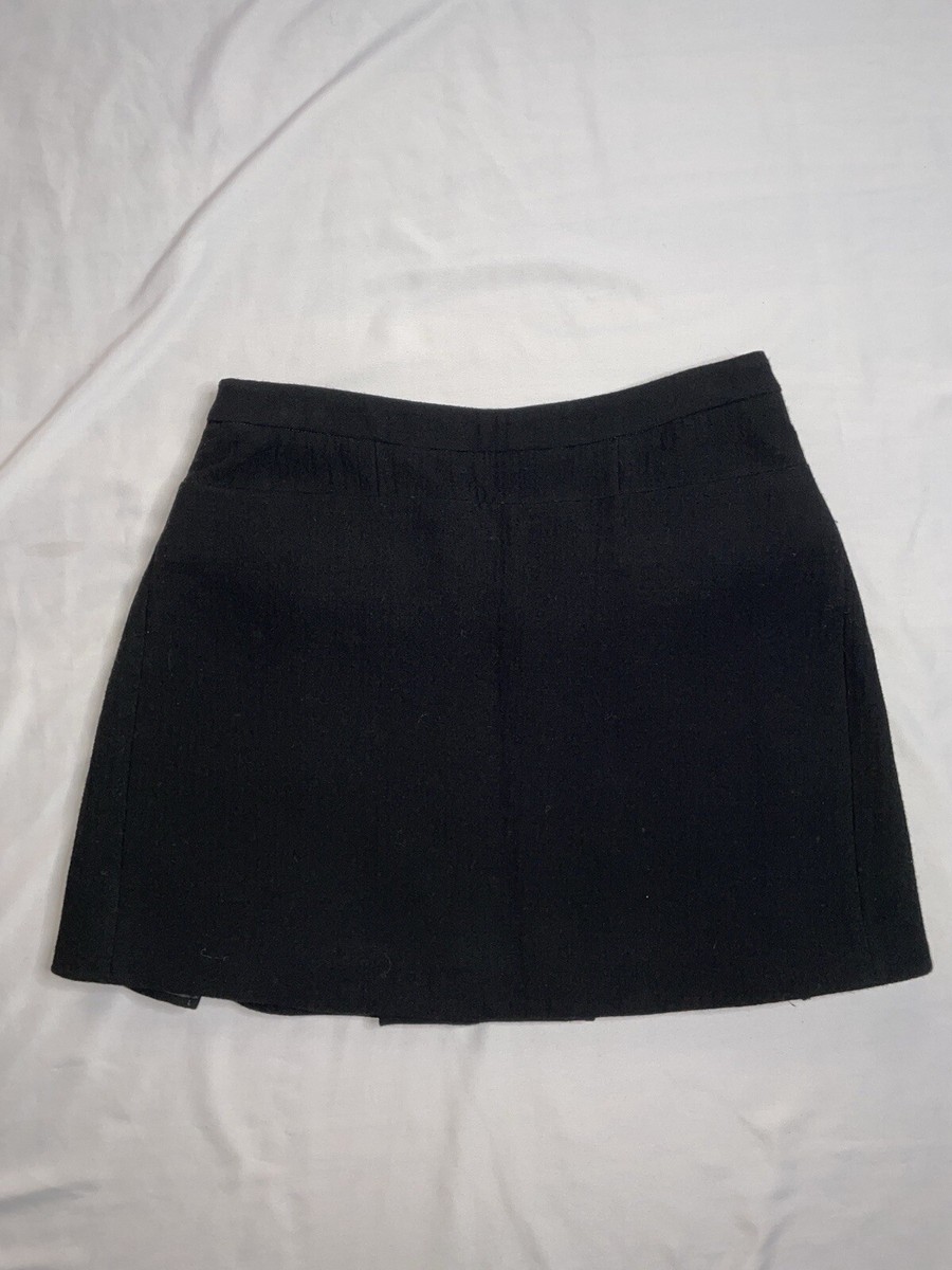 【関税&送料込】Balenciaga Black Wool Mini Skirt Balenciaga Fall 2006 Archive Couture Black Wool Mini Skirt
