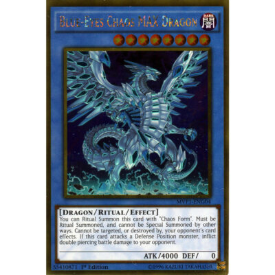 Blue-Eyes Chaos MAX Dragon MVP1-ENG04 Yu-Gi-Oh! Card Gold Rare 1st Edition