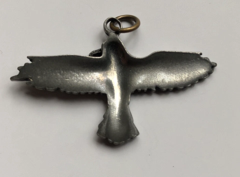 ¿Estaño?  Colgante Águila Voladora Ala Abierta Único Unisex Grandes Detalles Foto 4 de 4