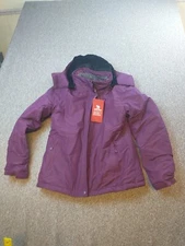 CAMEL CROWN Waterproof Hooded Ski Jacket Windbreaker Womens Small Outdoors