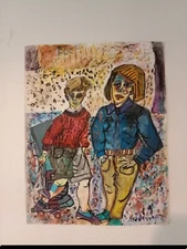 Pastel Expressionist 1994 Children Models 65cm/50cm