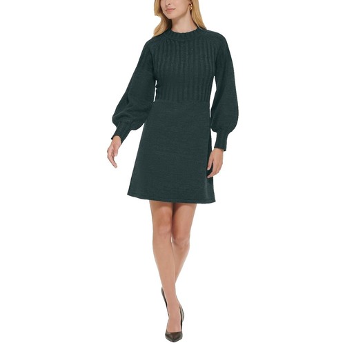Calvin Klein Dress Fit & Flare Long Sleeve Knit Sweater Dress Black & Taupe M | eBay Calvin Klein Dress Fit & Flare Long Sleeve Knit Sweater Dress Black & Taupe M | eBay