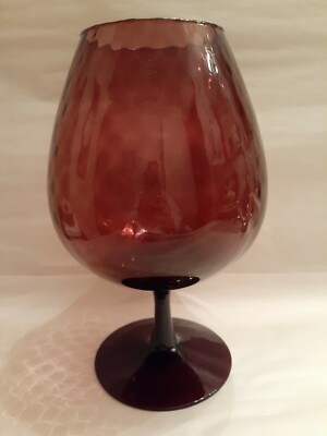 12'' Vintage Amethyst Emploi Brandy Snifter