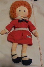 16" Little Orphan Annie Doll Knickerbocker 1982 long Plush Stuffed VTG toy