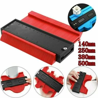 MARKENLOS 14/25/38/50cm Konturenlehre Vervielfältigungslehre Kontur Profillehre Blau/Rot