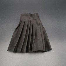 12" 1:6 Scale Black Pleated Skirt Dress Action Figure Toys Female Girl Clothes
