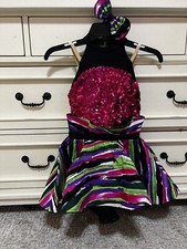 Revolution dancewear RC1710 multicolord costume girls medium