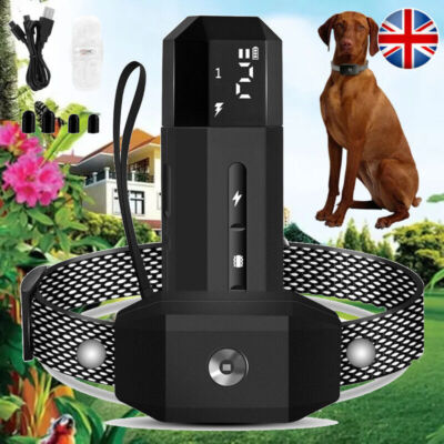 Anti Barking Electric Shock Dog Pet Training E-Collar Obedience w ...