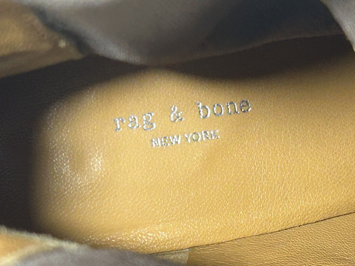Rag & Bone Women Boot Size 38.5 US 8.5 Brown Leather Block Heel Lug Sole Pull On - Picture 17 of 18